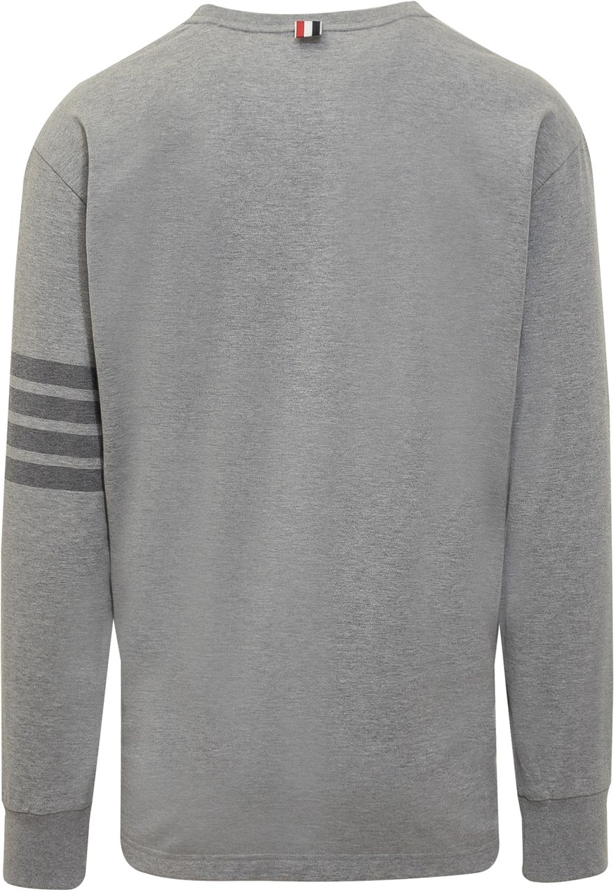 Thom Browne T-Shirt 4-Bar Rugby Grijs