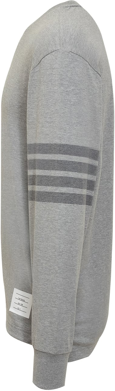 Thom Browne T-Shirt 4-Bar Rugby Grijs