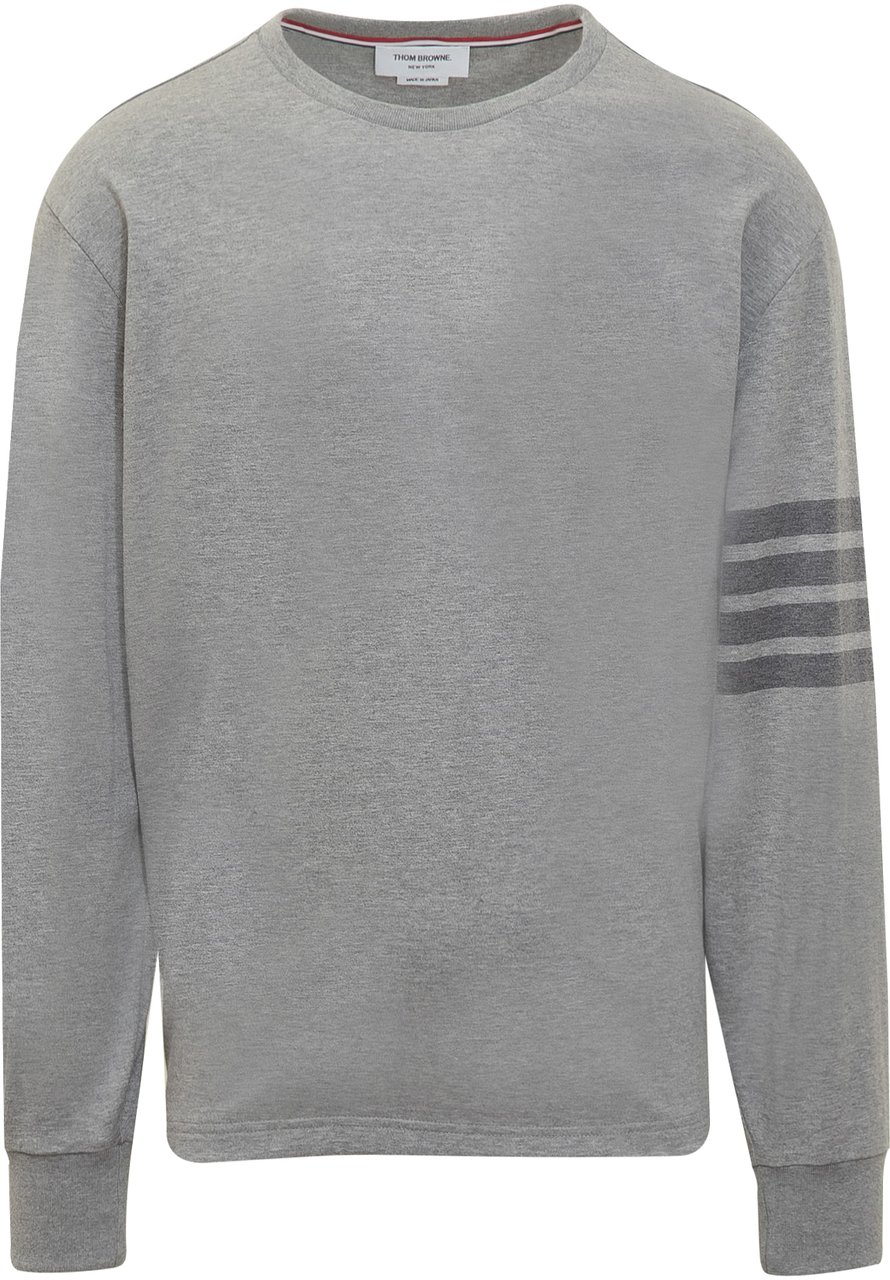 Thom Browne T-Shirt 4-Bar Rugby Grijs