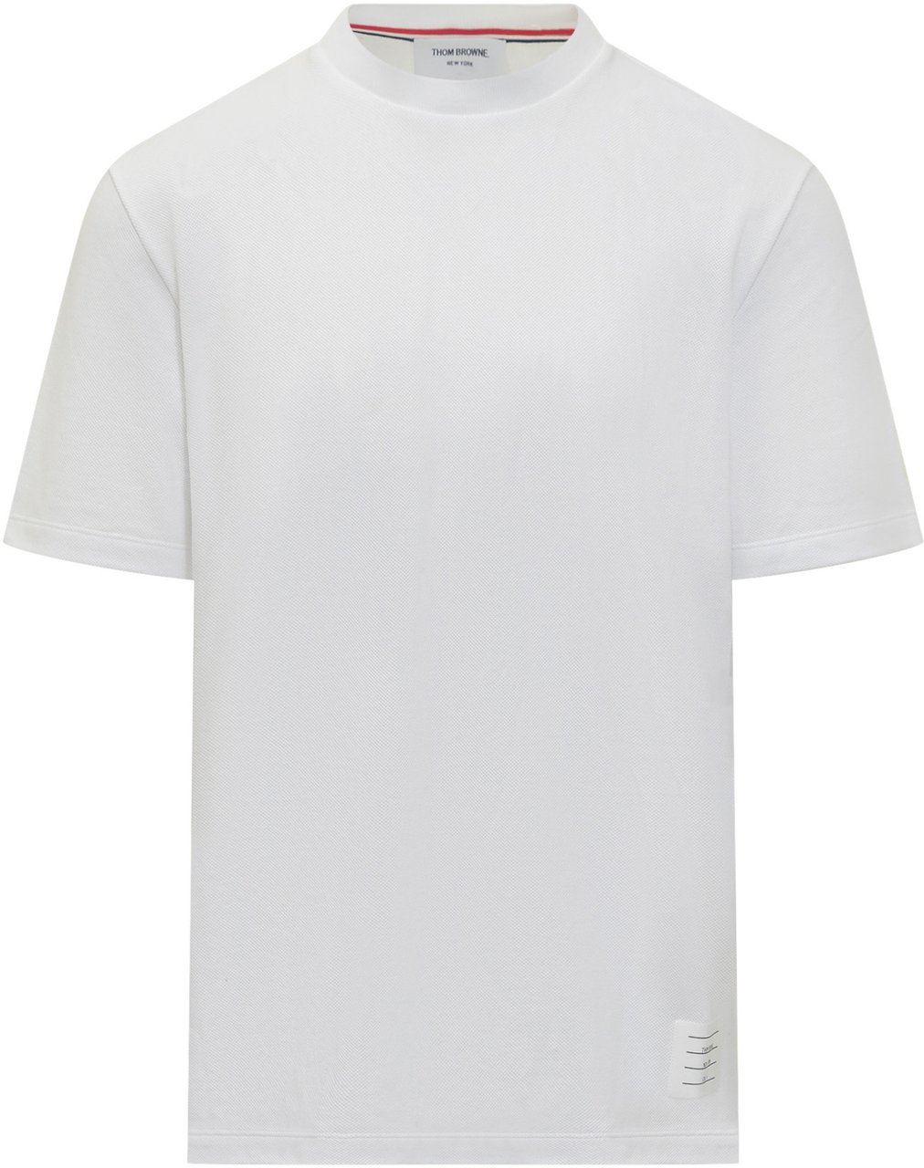 Thom Browne T-Shirt In Cotone Con Vestibilità Regolare Wit