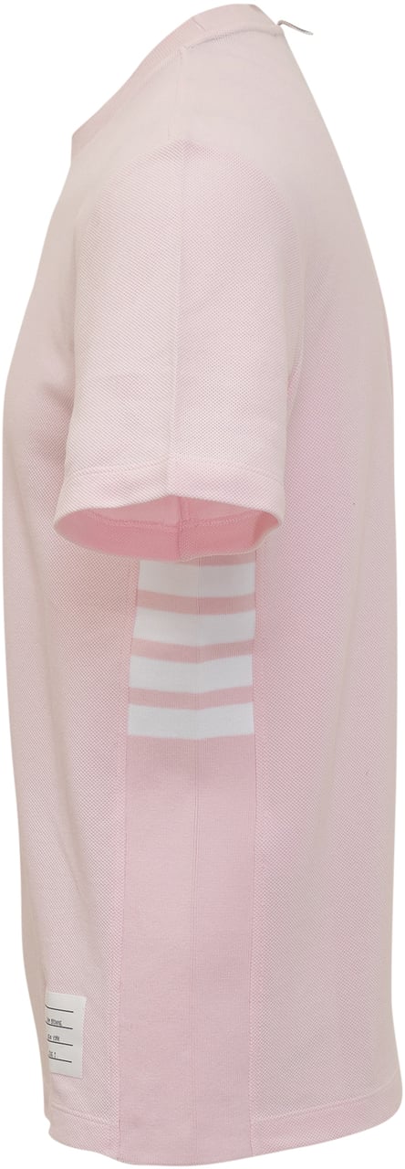 Thom Browne T-Shirt In Cotone Con Taglio Classico Roze