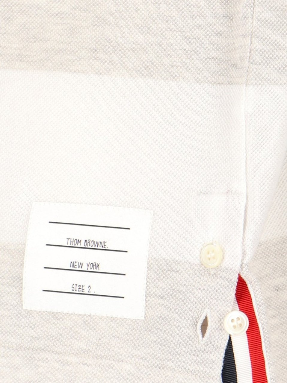Thom Browne "Rugby Stripe" T-Shirt – Off-White Neutraal