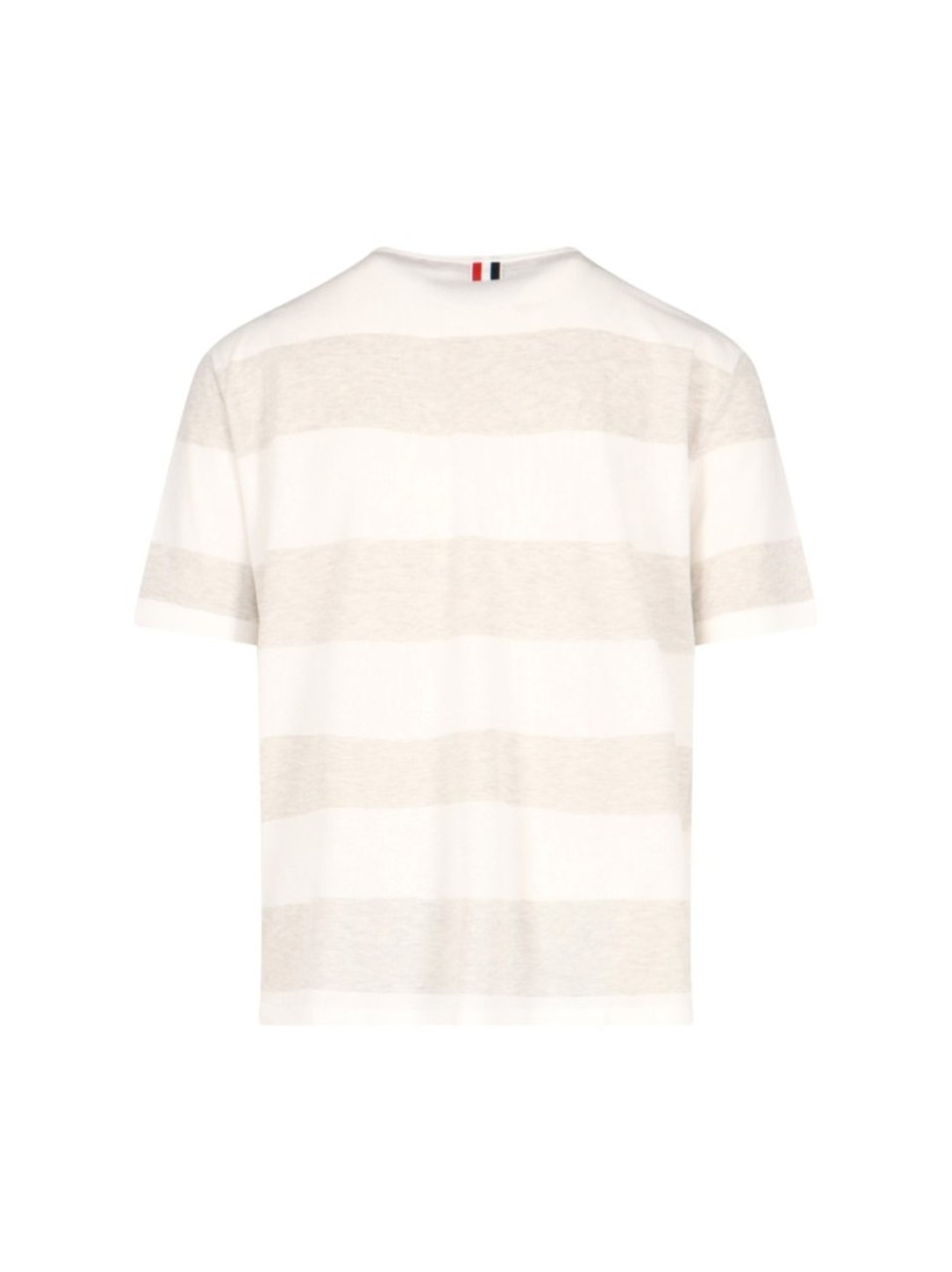 Thom Browne "Rugby Stripe" T-Shirt – Off-White Neutraal