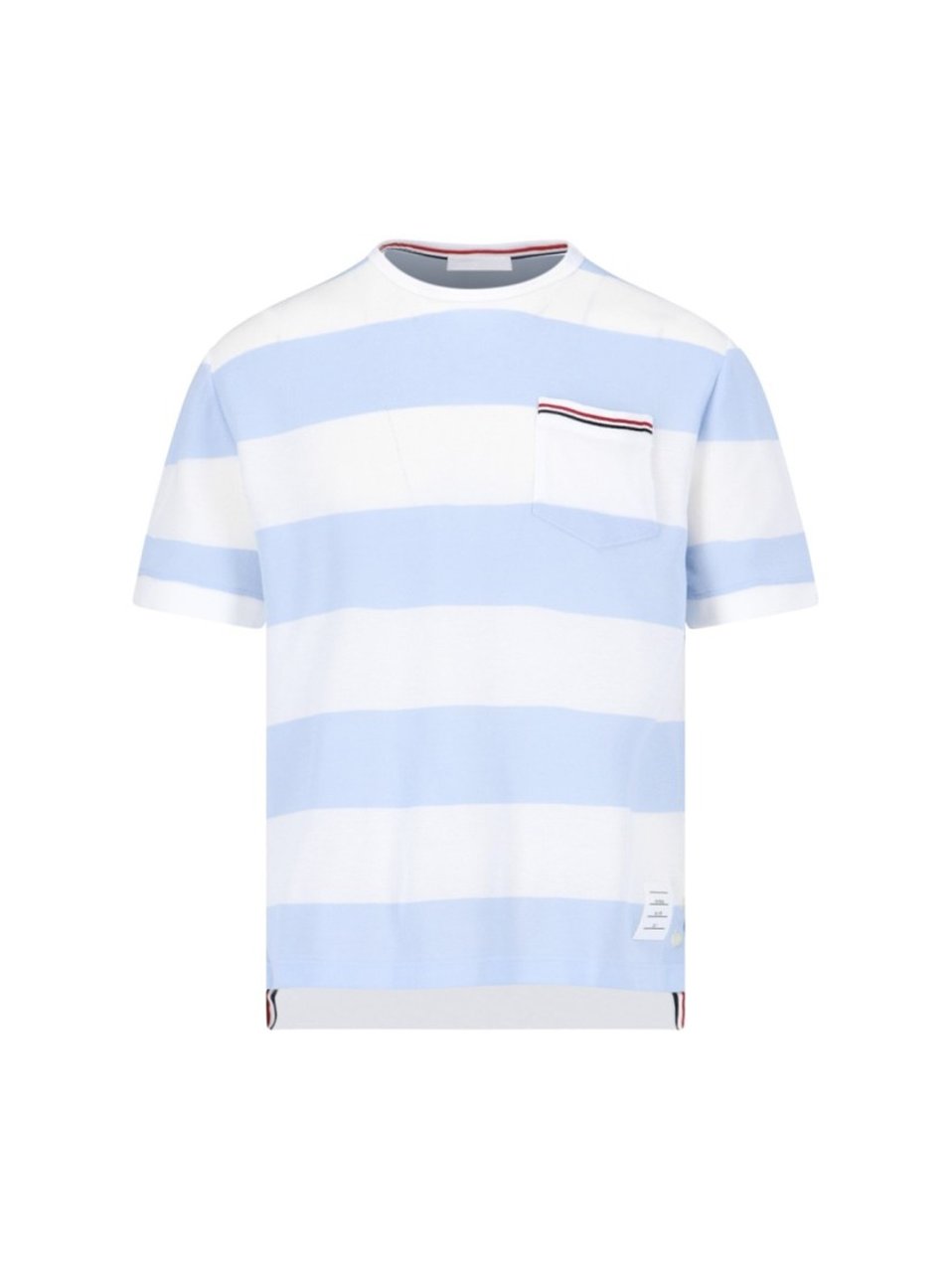 Thom Browne "Striped T-Shirt" – Blue Blauw