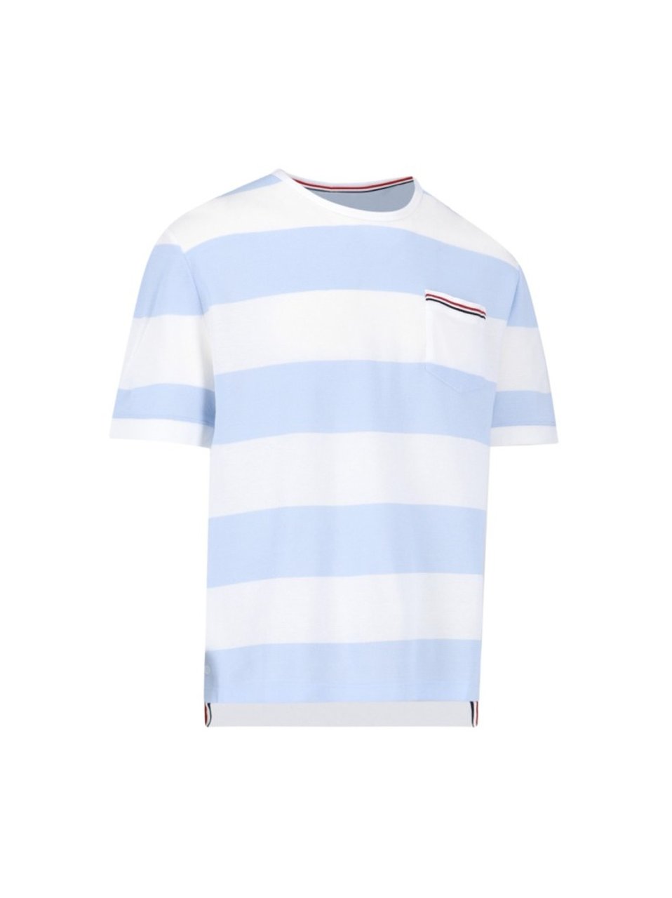 Thom Browne "Striped T-Shirt" – Blue Blauw