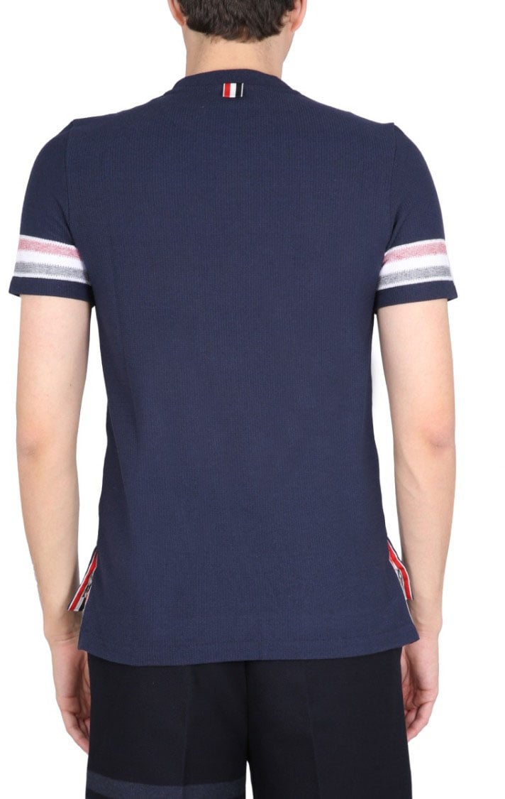 Thom Browne Stripes T-Shirt Blauw