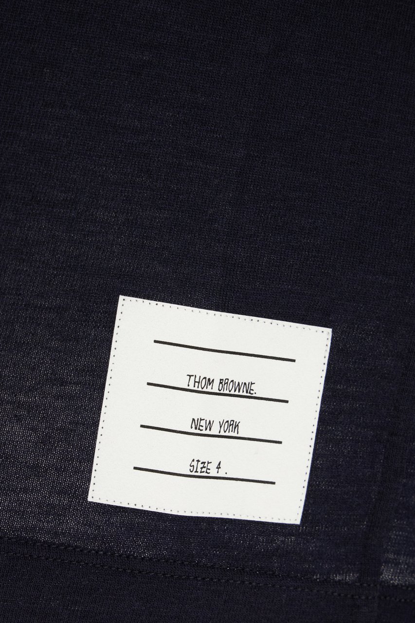 Thom Browne Thom Browne Navy blue stretch wool sweater Blauw