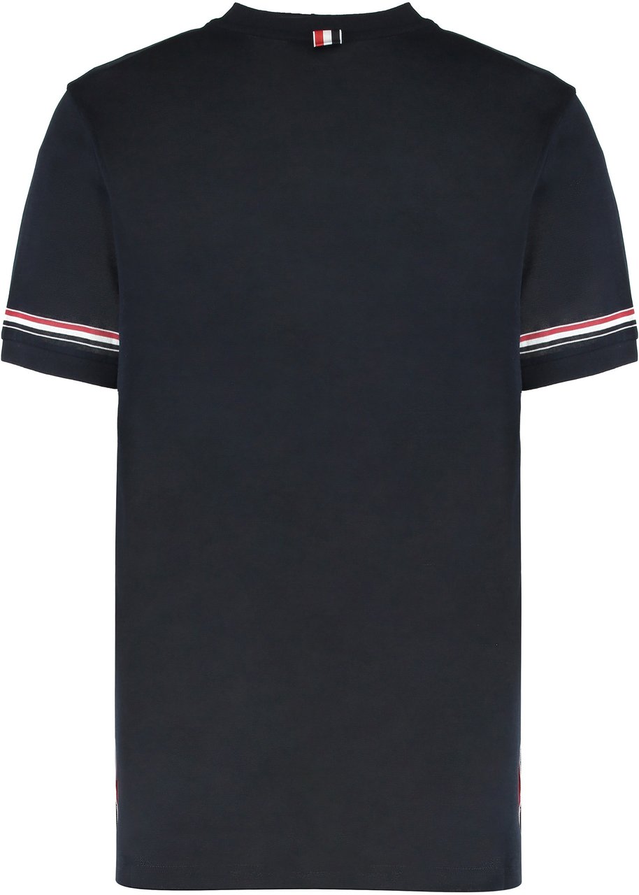 Thom Browne Crew neck t-shirt in cotton Navy