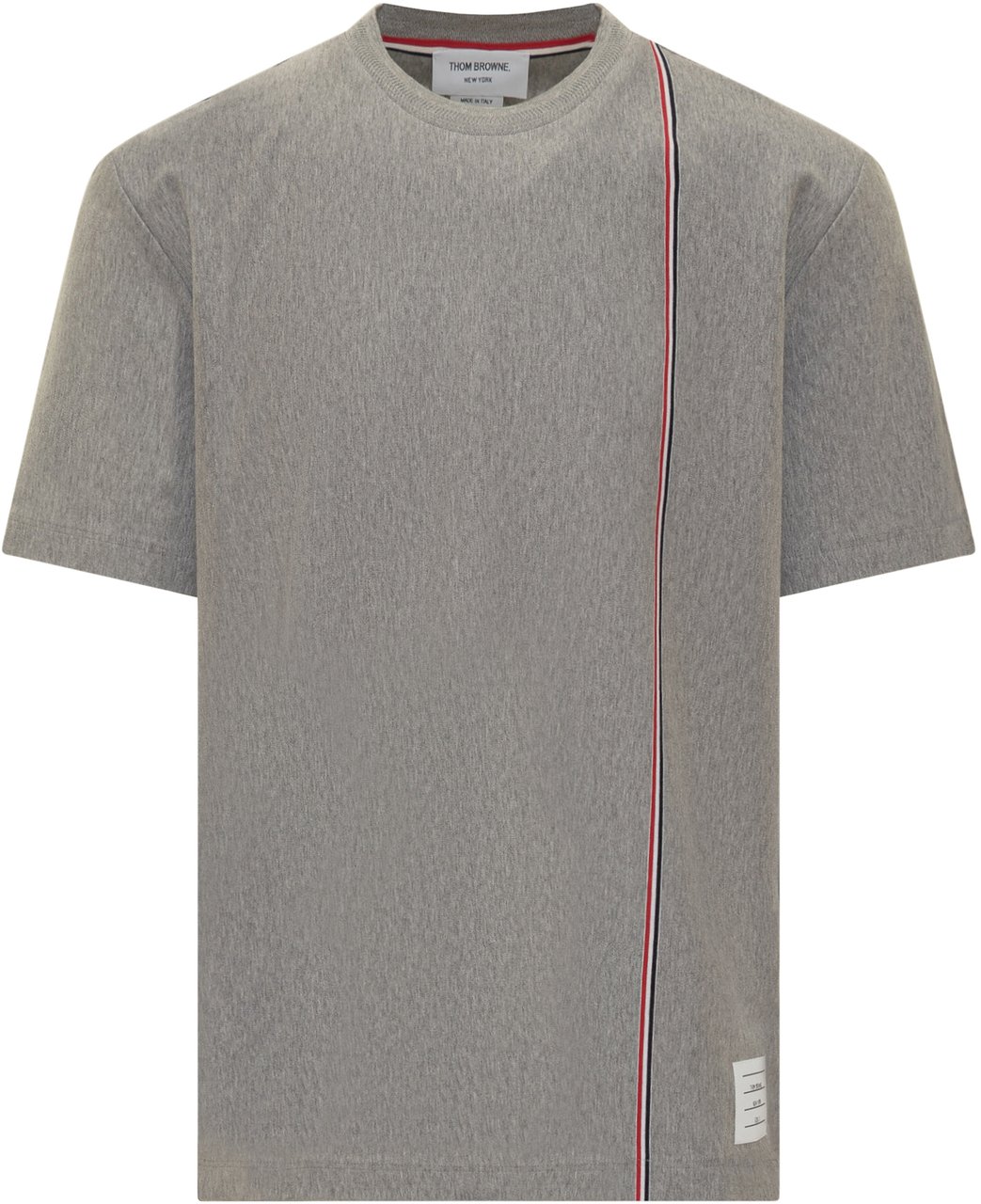 Thom Browne T-Shirt RWB Ribbed Grijs