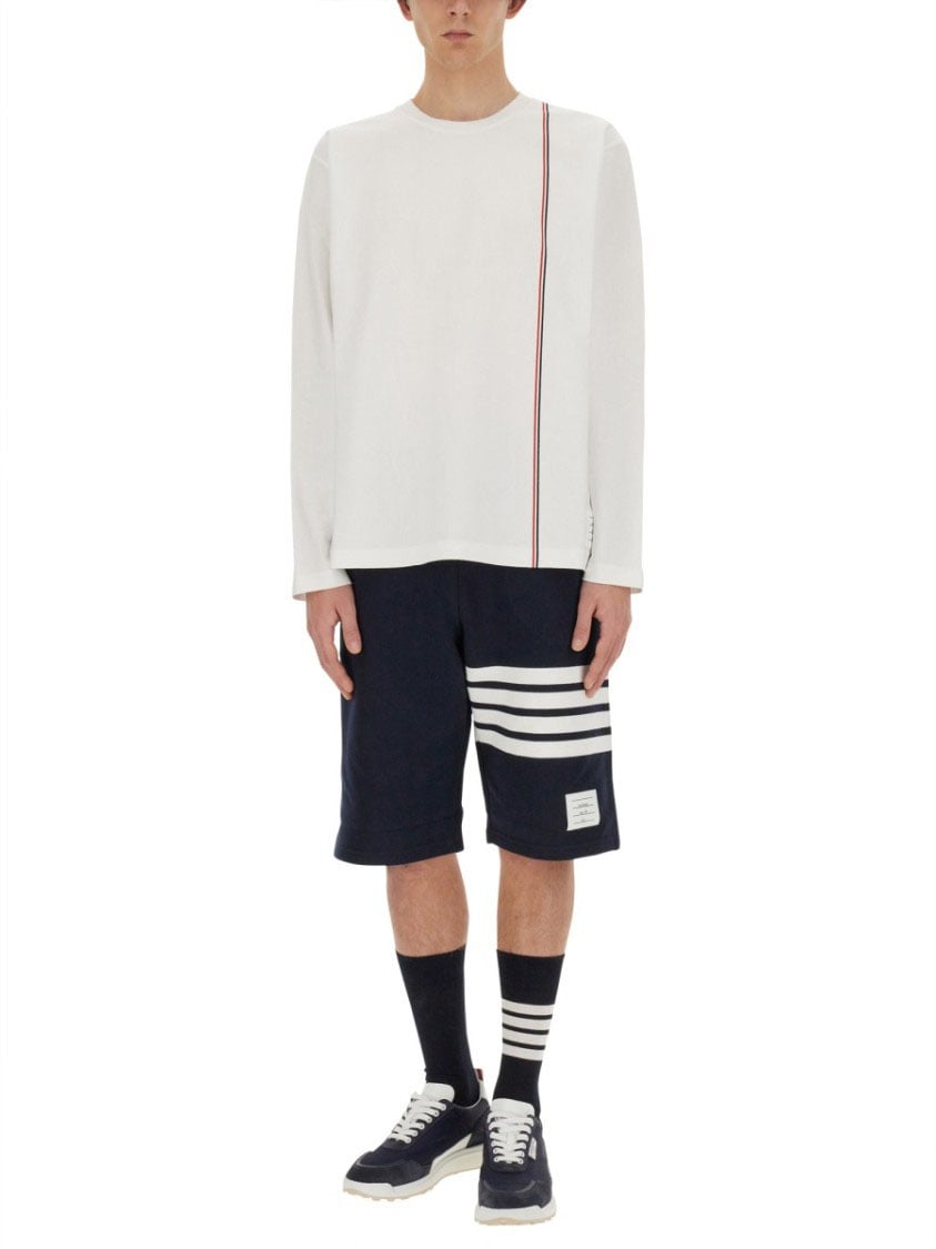 Thom Browne T-Shirt With Logo Wit