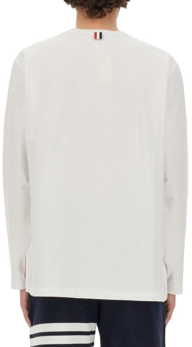 Thom Browne T-Shirt With Logo Wit