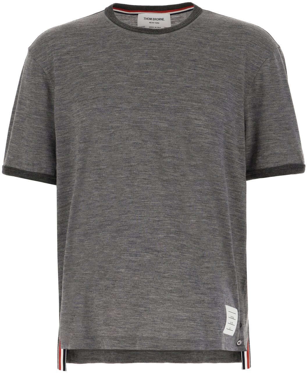 Thom Browne Thom Browne Dark grey stretch wool t-shirt Grijs