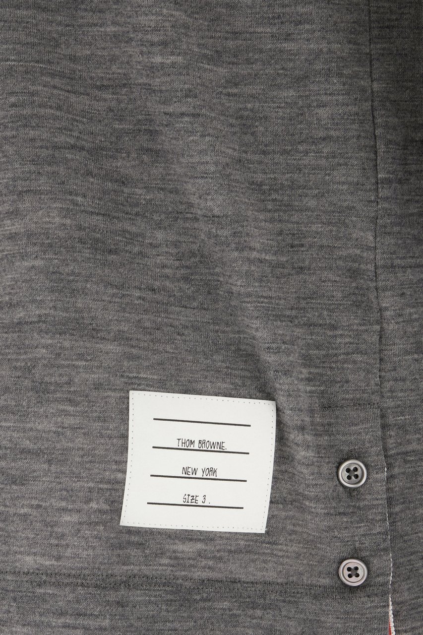 Thom Browne Thom Browne Dark grey stretch wool t-shirt Grijs