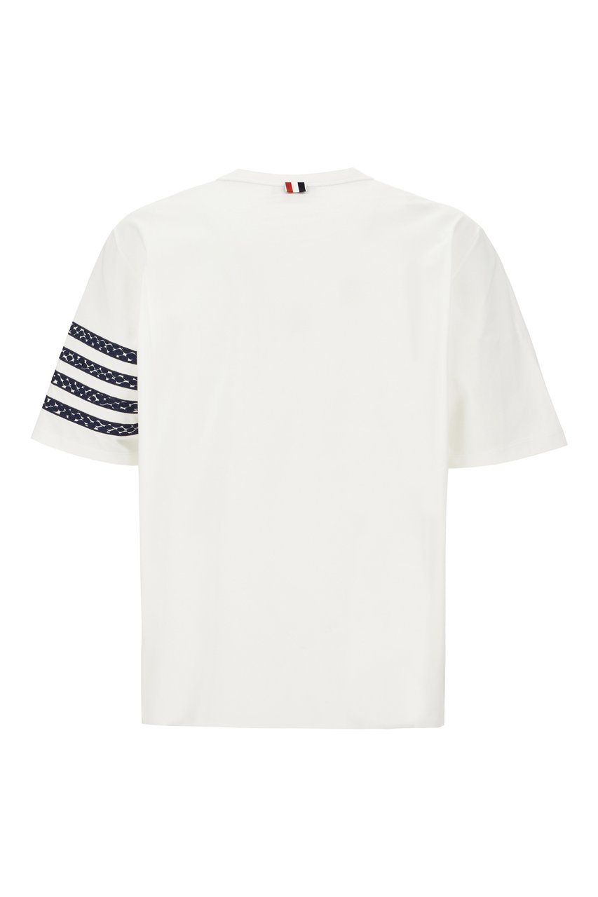 Thom Browne Thom Browne White cotton t-shirt Wit