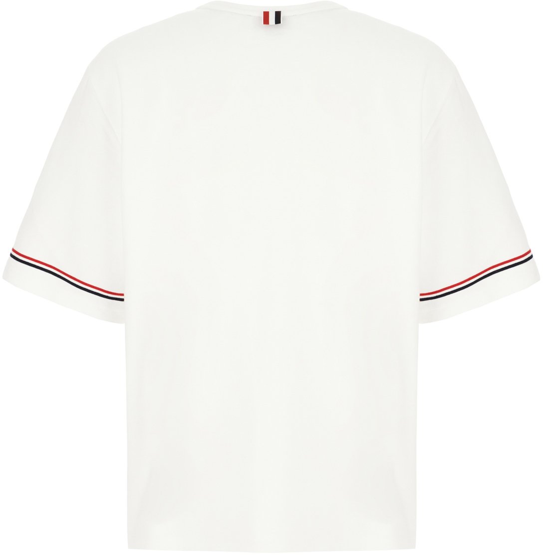 Thom Browne Thom Browne White cotton t-shirt Wit