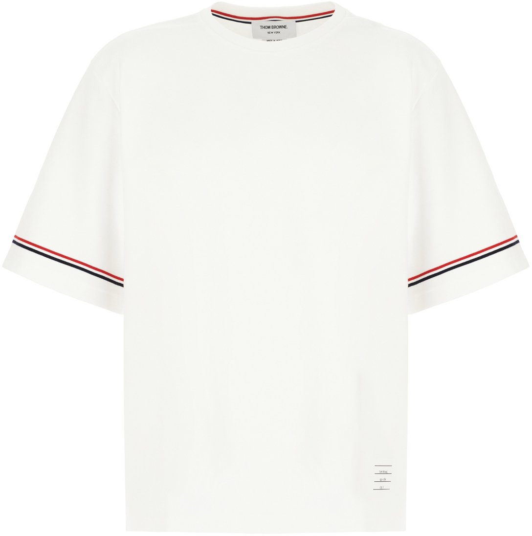 Thom Browne Thom Browne White cotton t-shirt Wit