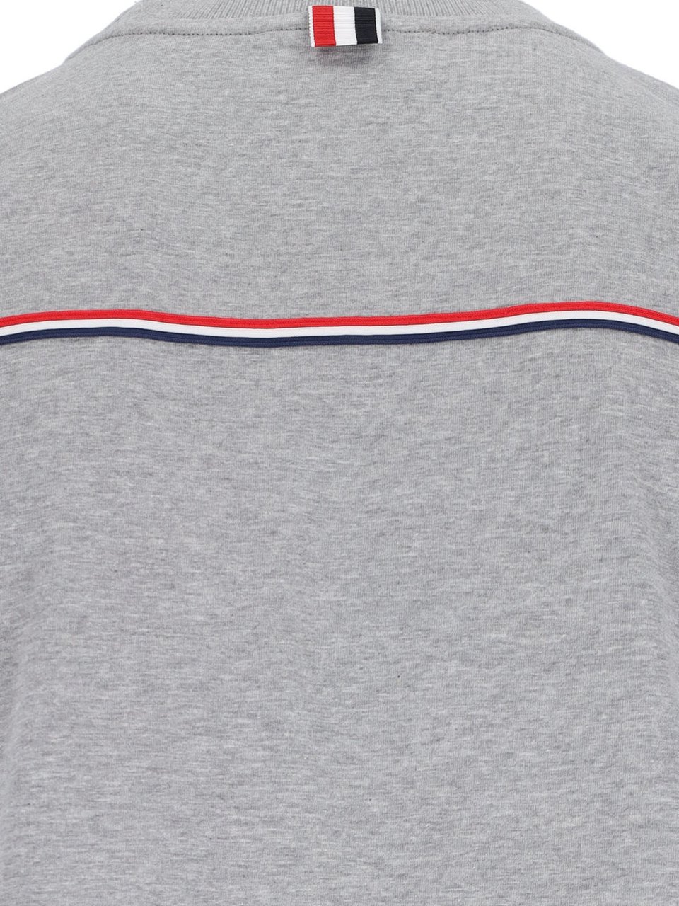 Thom Browne Grey Logo Long Sleeve T-Shirt Grijs