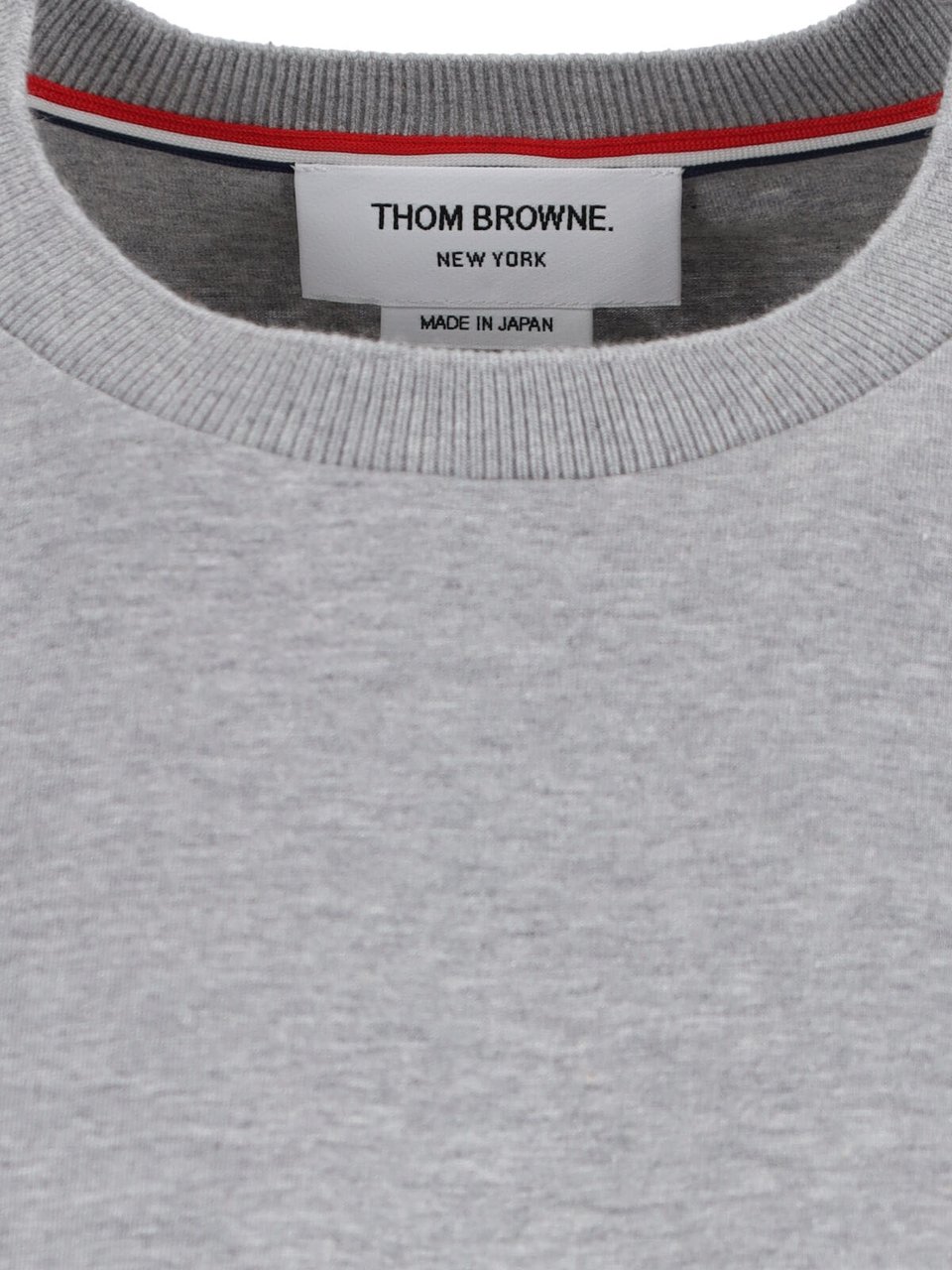 Thom Browne Grey Logo Long Sleeve T-Shirt Grijs