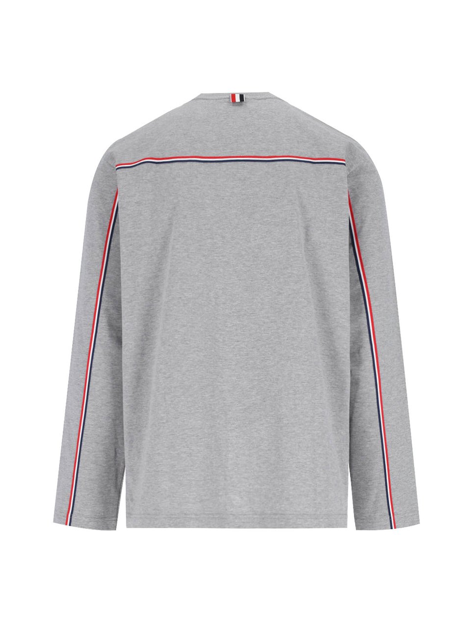 Thom Browne Grey Logo Long Sleeve T-Shirt Grijs