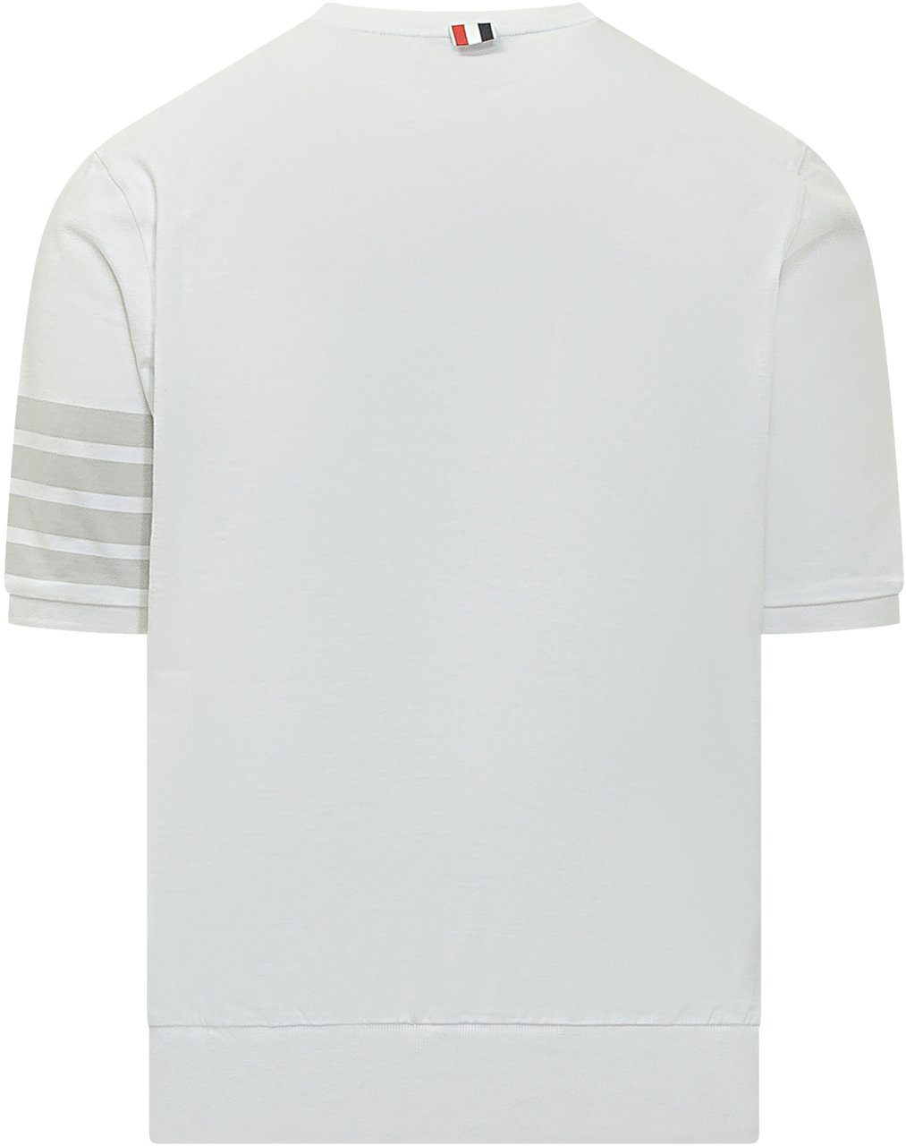 Thom Browne T-Shirt Garment Dyed Manica Corta Wit