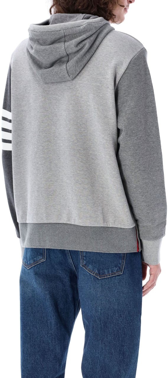 Thom Browne Hoodie Pullover W/ Tonal Fun Mix In Clas Tonal Grey Grijs