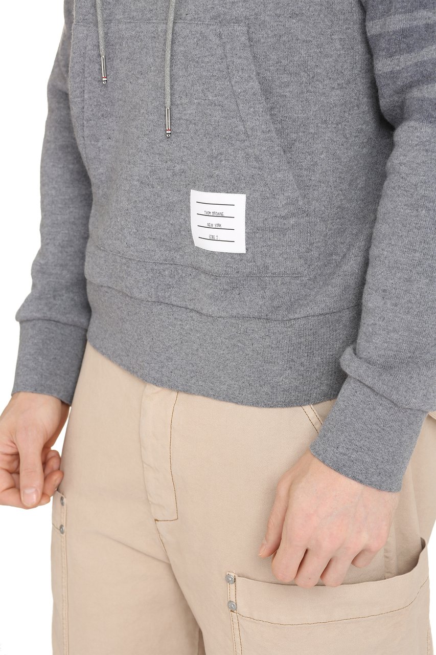 Thom Browne Knitted hoodie Grijs