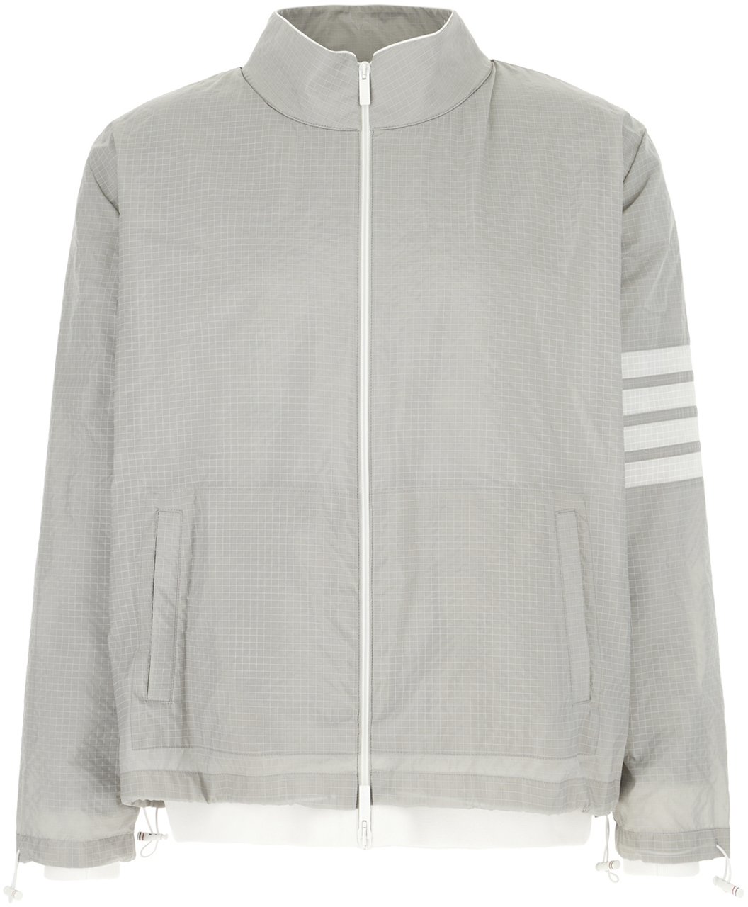 Thom Browne Thom Browne Light grey nylon jacket Grijs