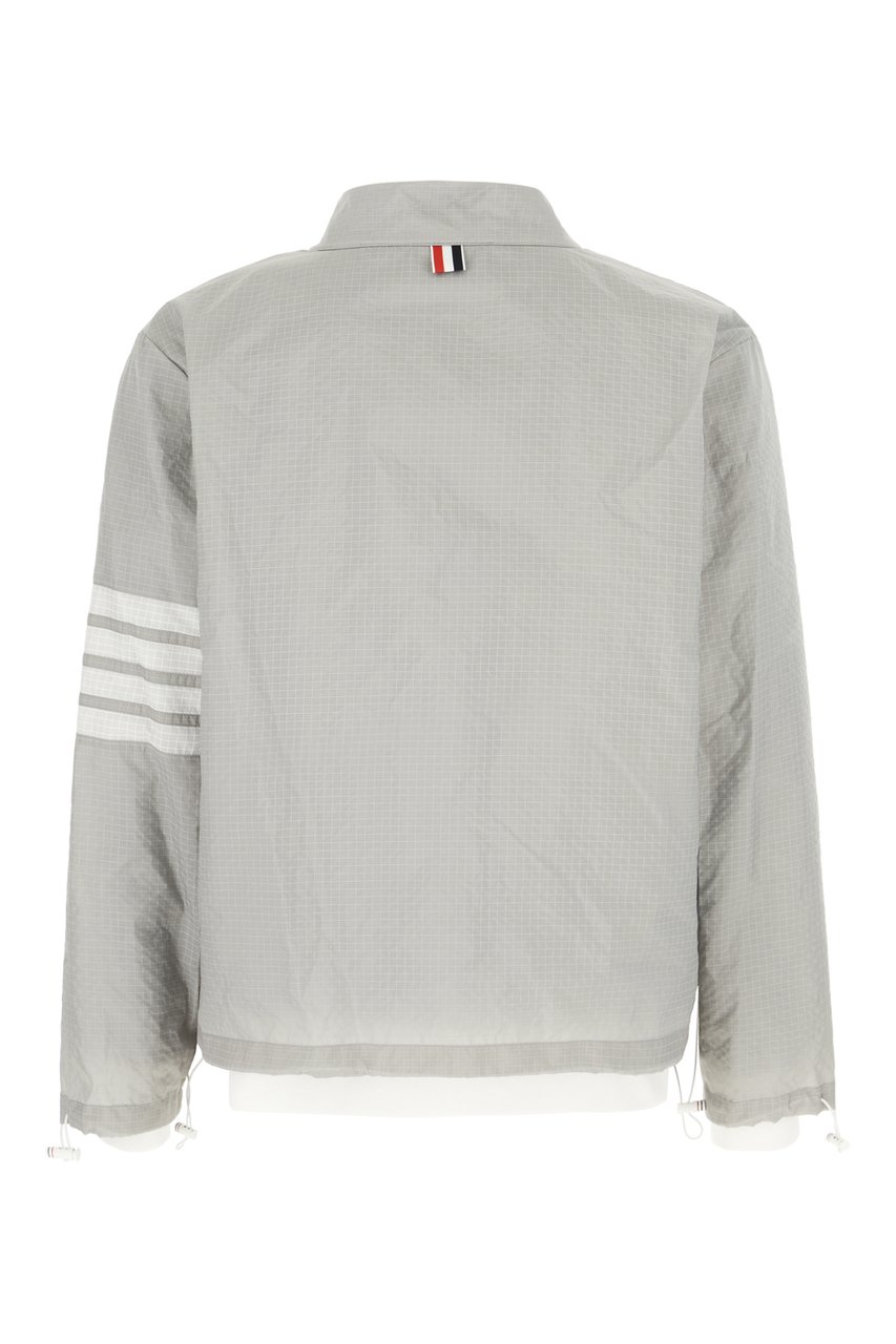Thom Browne Thom Browne Light grey nylon jacket Grijs