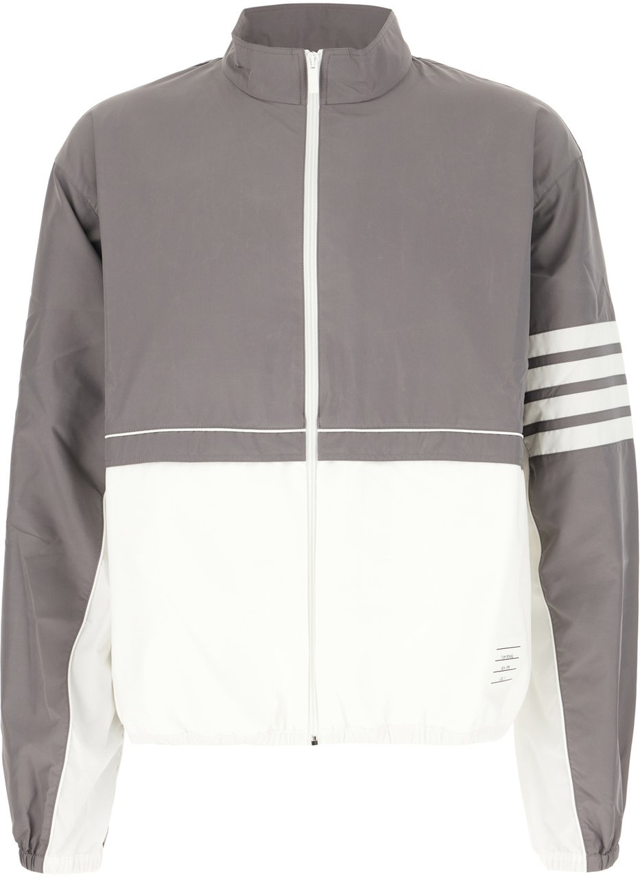 Thom Browne Thom Browne Two-tone polyester windbreaker Grijs