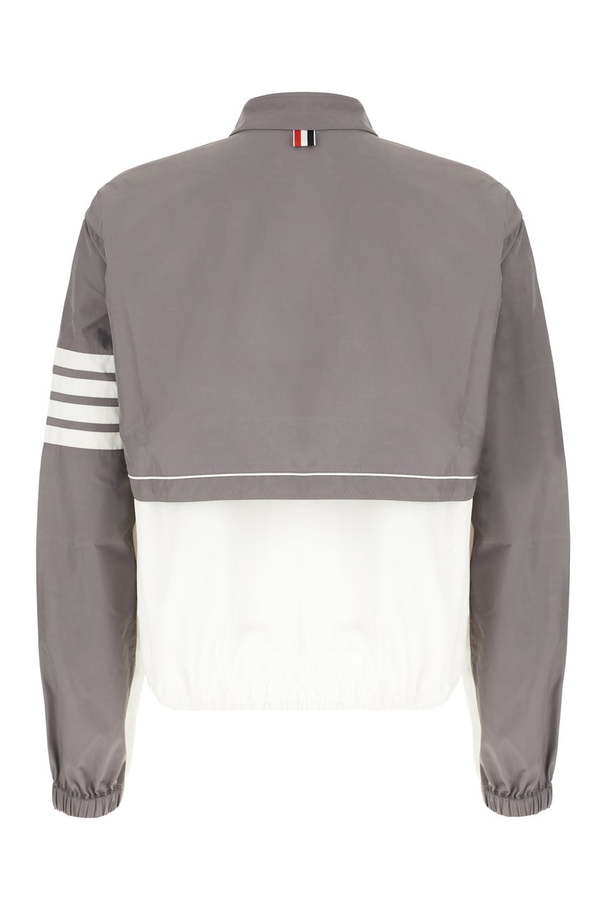 Thom Browne Thom Browne Two-tone polyester windbreaker Grijs