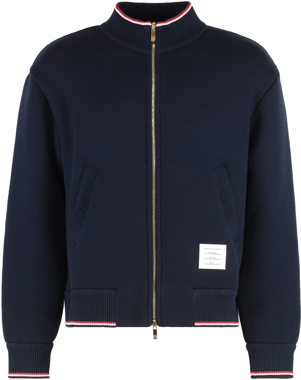 Thom Browne Sweatshirt in cotton with zip Navy
