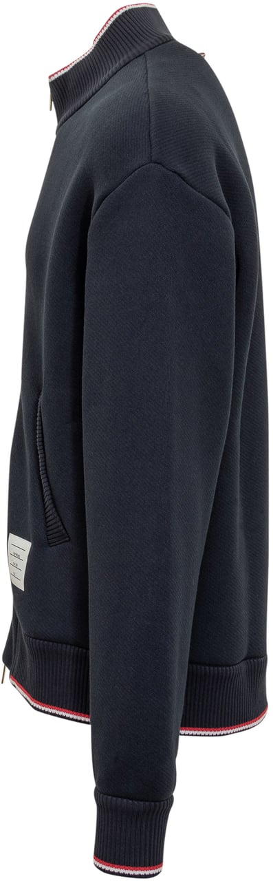 Thom Browne Thom Browne Bomber Blu con Zip Blauw