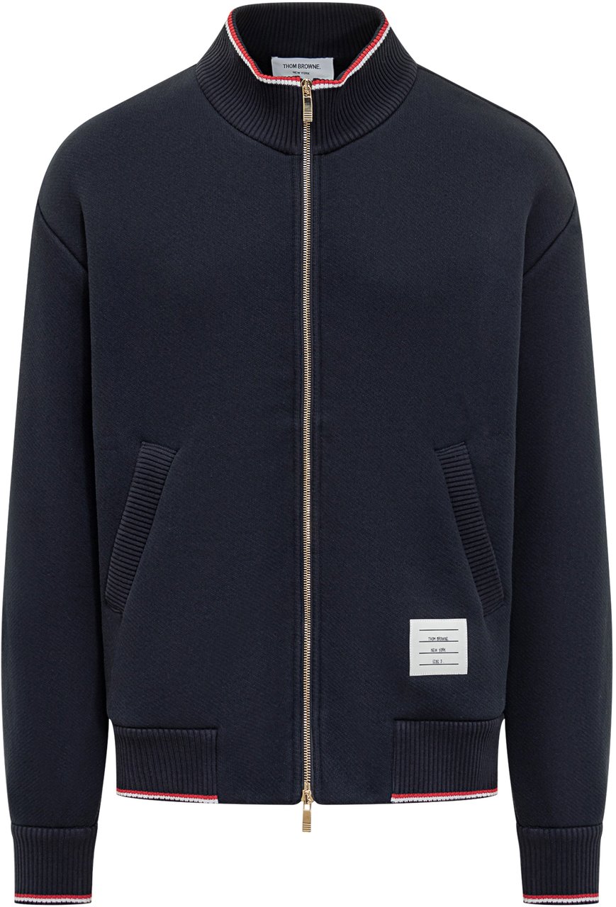 Thom Browne Thom Browne Bomber Blu con Zip Blauw