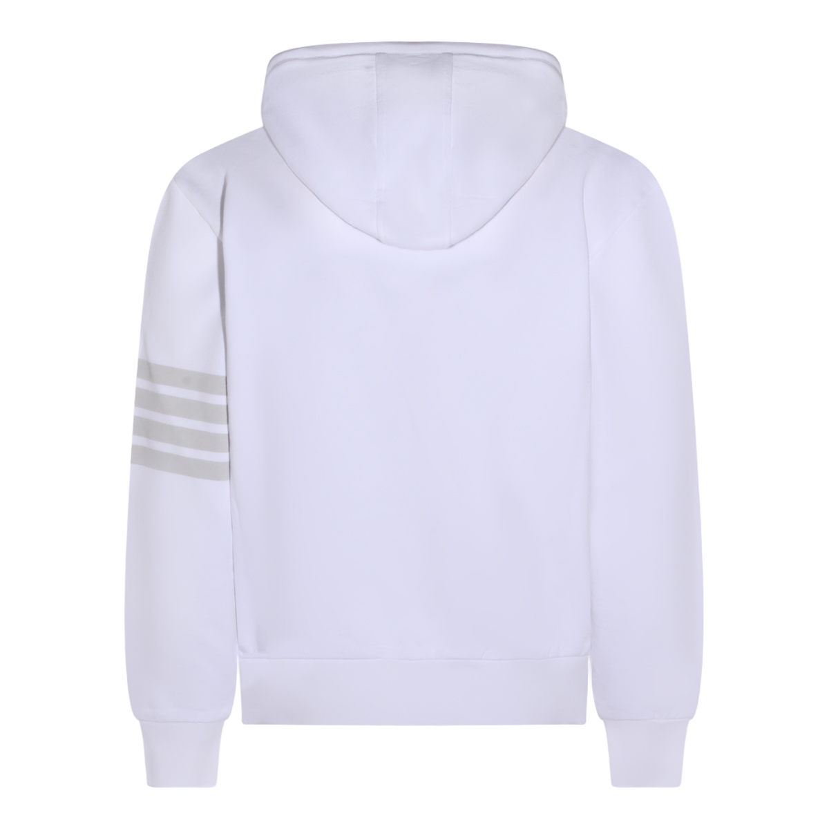 Thom Browne Classic Minimalist White Sweater with Soft Texture Wit