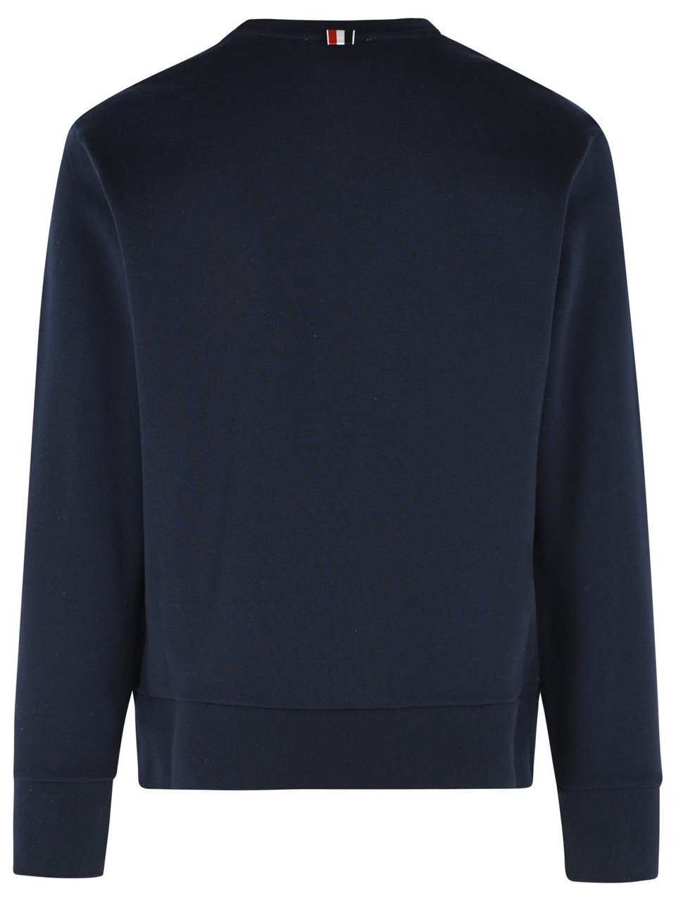 Thom Browne 'Colorblock 4 Bar' White And Blue Cotton Sweatshirt Wit