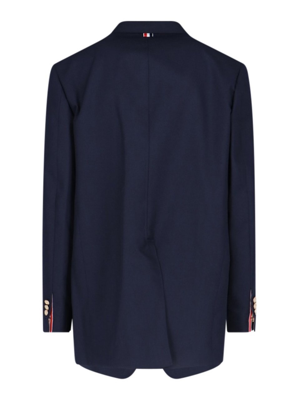 Thom Browne Blue Virgin Single-Breasted Blazer – Blue Blauw