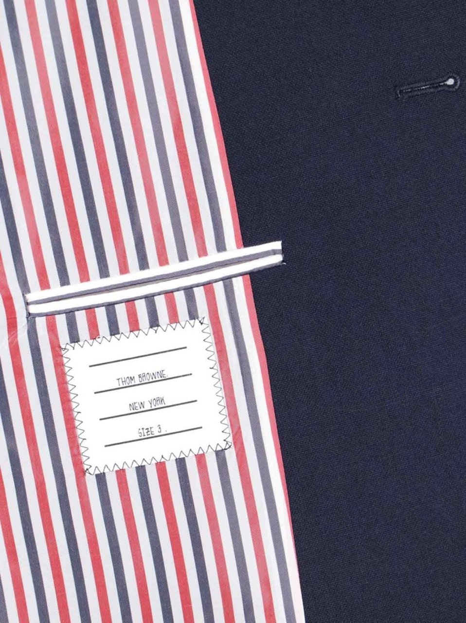 Thom Browne Blue Virgin Single-Breasted Blazer – Blue Blauw