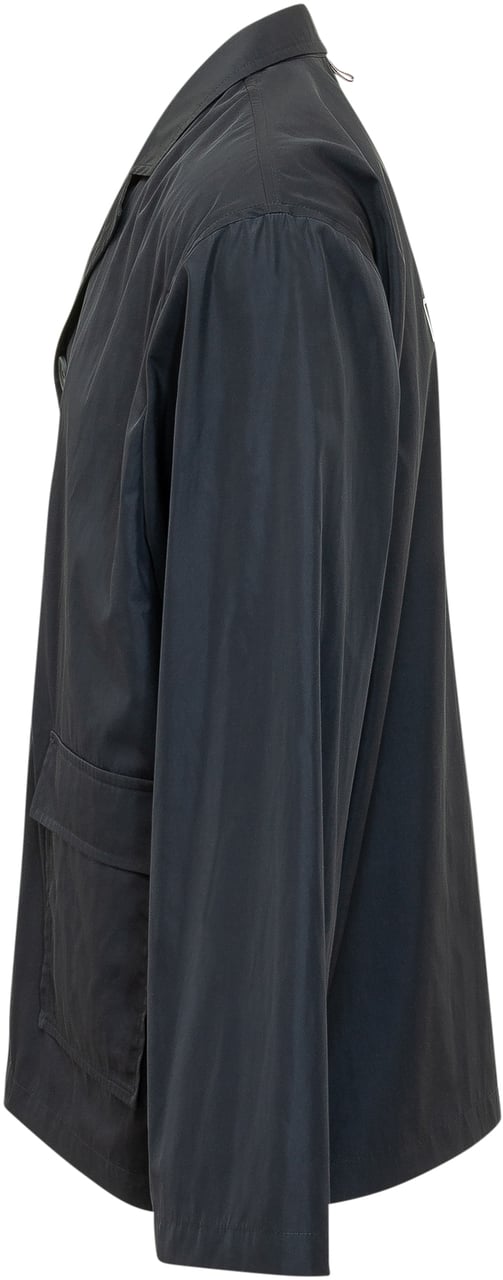 Thom Browne Giacca Packable SC con Tasche e Bottoni Navy