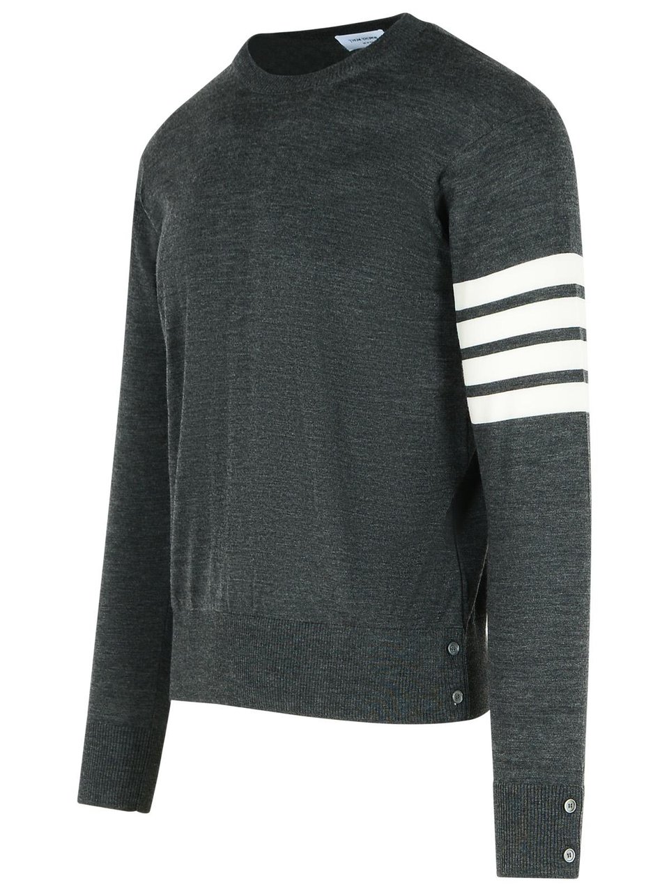 Thom Browne 4-Bar' Grey Virgin Wool Sweater Grijs