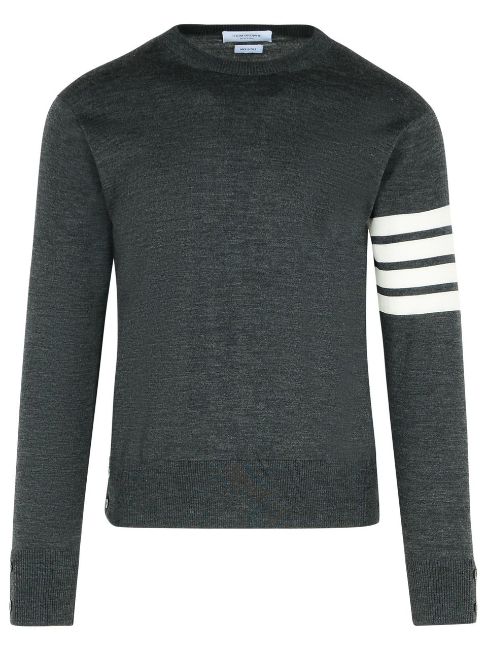Thom Browne 4-Bar' Grey Virgin Wool Sweater Grijs