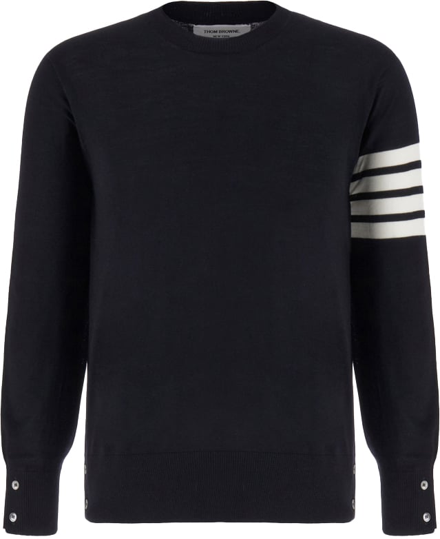Thom Browne Thom Browne Midnight blue wool sweater Blauw