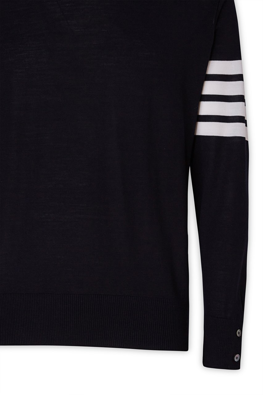 Thom Browne Thom Browne Midnight blue wool sweater Blauw