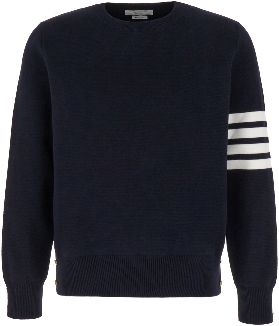 Thom Browne Thom Browne Navy blue cotton sweater Blauw