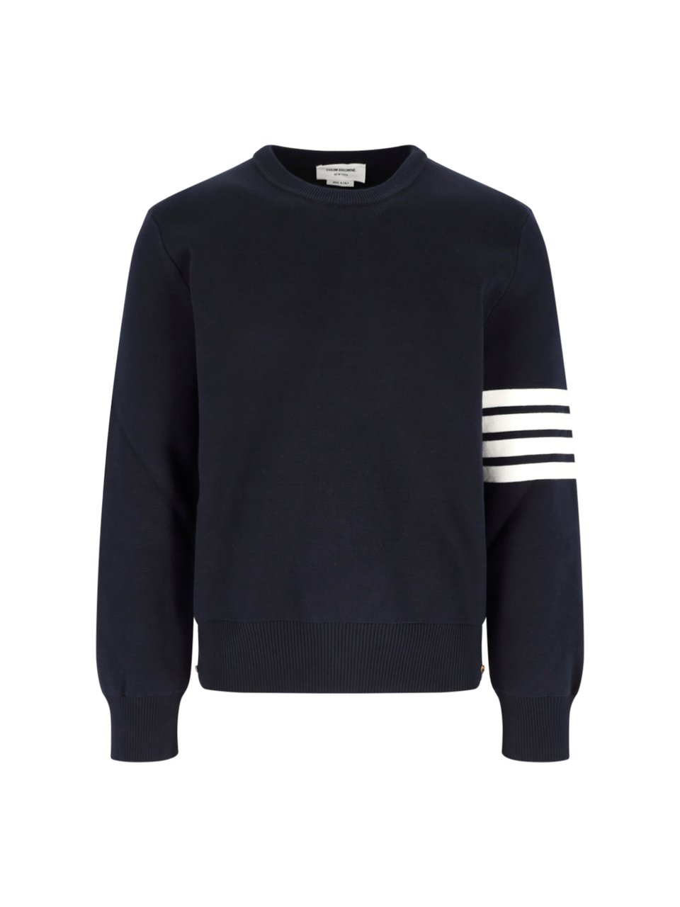 Thom Browne Blue 4 Bar Ribbed Sweater Wit