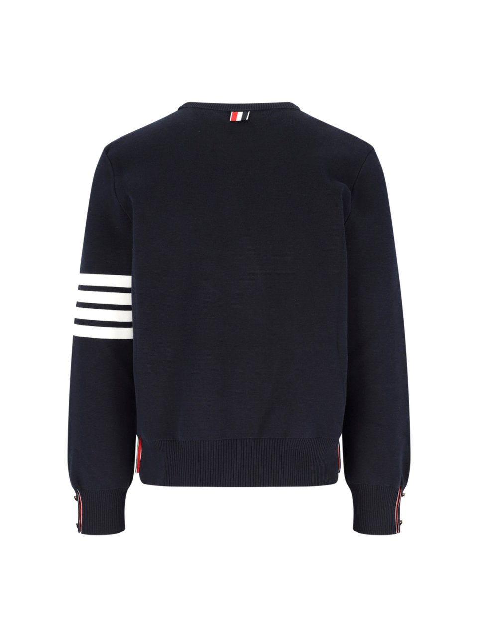 Thom Browne Blue 4 Bar Ribbed Sweater Wit