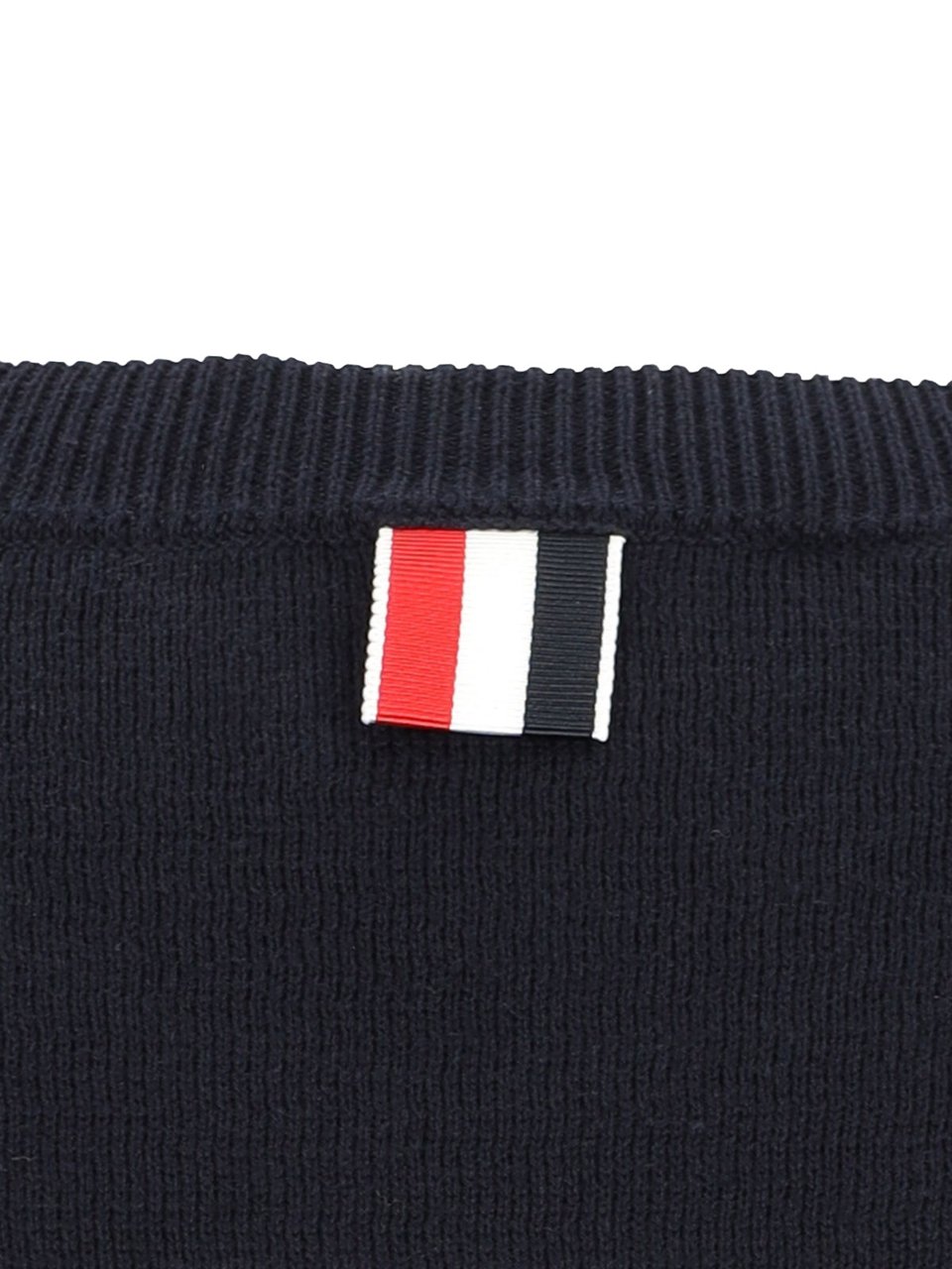 Thom Browne Blue 4 Bar Ribbed Sweater Wit