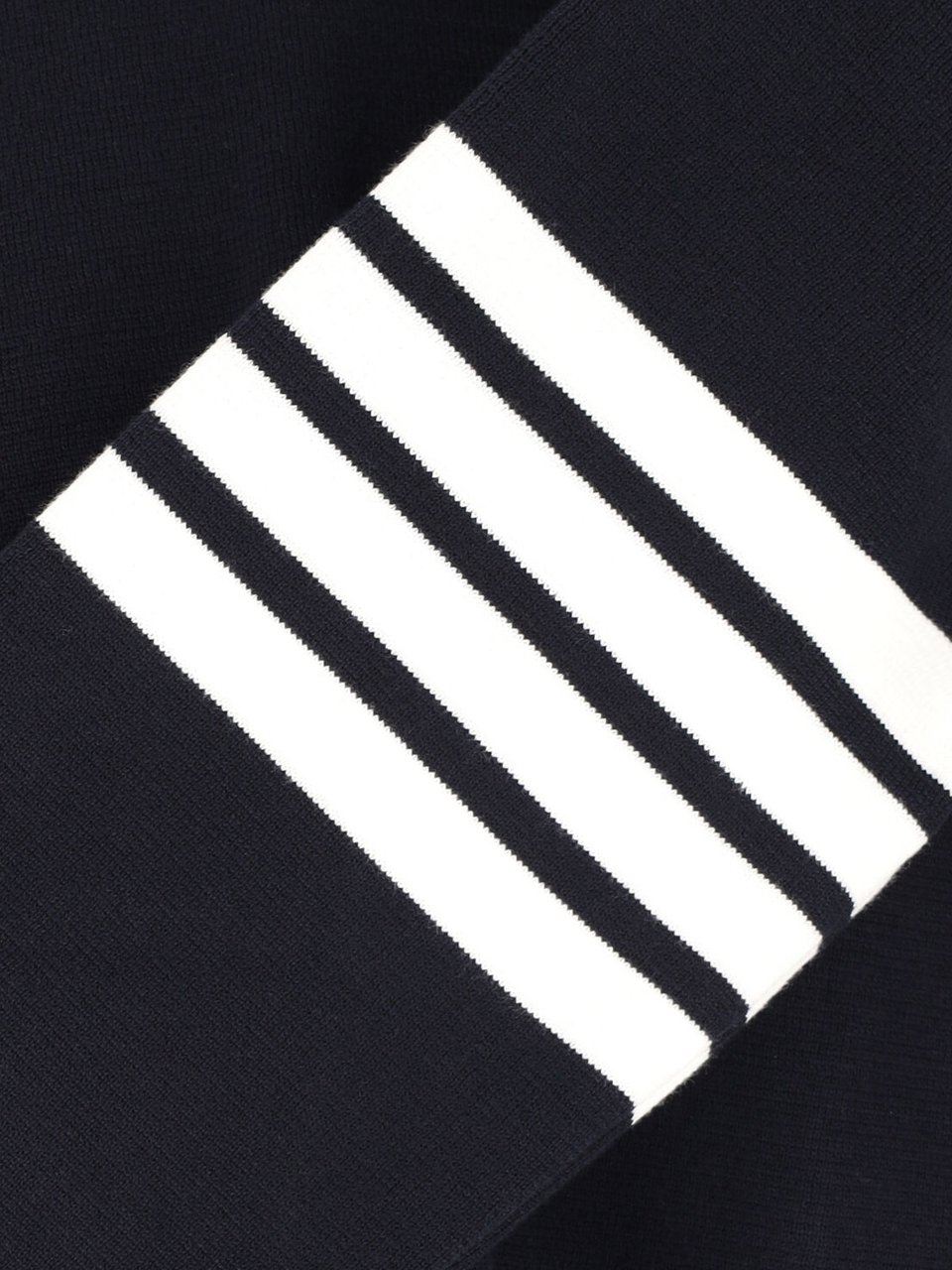 Thom Browne Blue 4 Bar Ribbed Sweater Wit