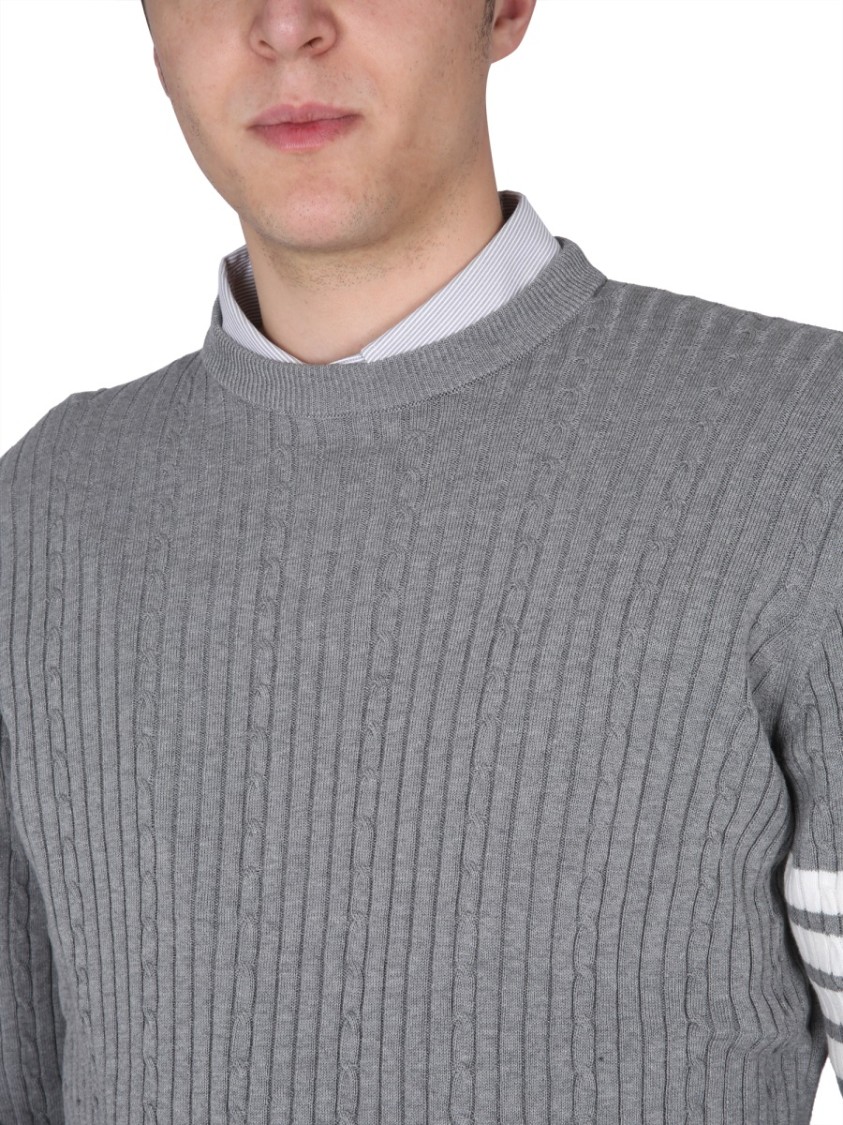 Thom Browne 4Bar Stripe Jersey Grijs