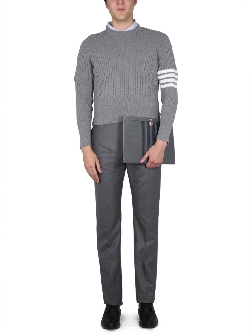 Thom Browne 4Bar Stripe Jersey Grijs