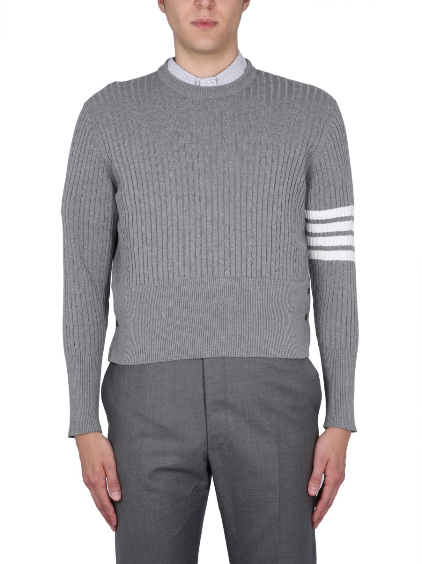 Thom Browne 4Bar Stripe Jersey Grijs